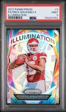 2017 PANINI PRIZM PATRICK MAHOMES II ILLUMINATION ROOKIE RC #3 PSA 9 picture
