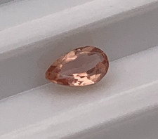 Imperial Topaz 0.49 Ct Clarity IF Pear Cut Natural Peach Brazil I040 picture