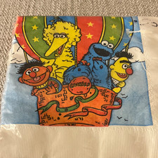 Sesame Street Vintage Hot Air Balloon Paper Napkins ©1984 Muppets Inc. picture