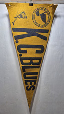 Vintage Kansas City Blues Hockey Felt Pennant CPHL KC 1960s 1970s Scarce Rare picture