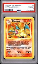 1999 POKEMON BASE SET UNLIMITED #4 CHARIZARD-HOLO PSA 8     picture