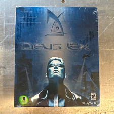 Deus Ex PC Big Box Game 2000 Eidos Ion Storm Rare Factory Sealed New picture