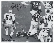 Rod Martin Raiders Knocks out Joe Ferguson Bills Signed 8x10 Photo Reprint picture