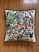 RARE Catstudio NEW JERSEY Geography Throw Pillow 18