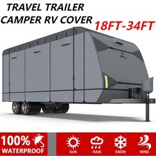 RV Cover 9 Layers Waterproof Camper Cover Travel Trailer Cover for 18'1''-34' FT picture
