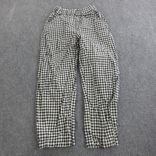 Le Bon Shoppe Sweatpants Womens S Black Check Straight Leg Elastic Waist Cotton picture