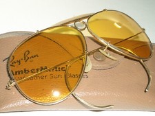 1960's VINTAGE BAUSCH & LOMB RAY-BAN ALL-WEATHER AMBERMATIC SHOOTER SUNGLASSES picture