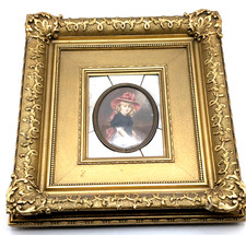 Antique Portrait Miniature Labeled Princess Sophie Mother of Pearl Gilt Frame... picture