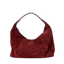 NEW Madewell The Mylie Red Burgundy Italian Suede Shoulder Handbag Size OS picture