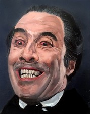 Original Oil Painting - Christopher Lee as Dracula Horror Cinema Art 8x10 Canvas picture