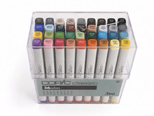 Copic Classic 36 Color Marker Set New Sealed Case picture
