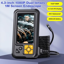 1M Dual Lens Borescope IP67 Waterproof LCD Display Auto Engine Diagnostic Cam picture