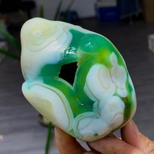 442G Rare Natural Gobi Agate eye Raw Stone/Crystal Palm Stone Madagascar picture