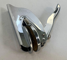 Vintage S.G. Adams Chrome Handheld Embossing Seal Press St Louis MO Working picture
