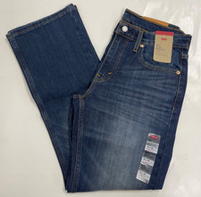 Levi's Men's 527 Slim Bootcut Stretch Jeans Wave Allusions Dark Wash Choose Size picture
