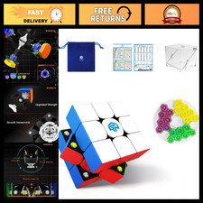 3x3 Magnetic Speed Cube Puzzle - GAN 356 M Frosted, Smooth Turning, Fun for Kids picture