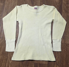 vintage 1930s Russell off-white  thermal long sleeve shirt mens size small picture