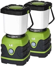 LE 1000LM Battery Powered LED Camping Lantern Portable Emergency Hike, 2 Pack picture