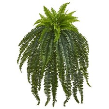 47” Boston Fern Large Artificial Bush Plant w/59 Lvs Home Decor. Retail $114 picture