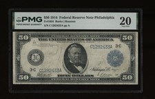 DBR 1914 $50 FRN Philadelphia Fr. 1034 PMG VF-20 Serial C1282433A picture