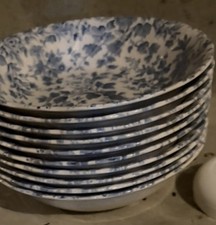 Set 6 New Nikko Blue Blossom Time Bowls Tea Roses 7-5/8” Never Used READ BELOW* picture