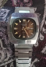 Rare Vintage Citizen Automatic 23 Jewels 4-652260 Y Day-Date Brown Men's Watch picture
