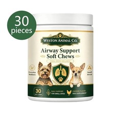 (1-3) Pack Weston Animal Co Airway Support Soft Chews For Small Breeds, 30 Chews picture