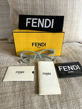 Fendi Roma Women’s Cat Eye Full Rim Plastic Eyeglasses Frames, Gray picture