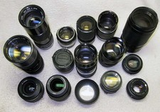 FIFTEEN (15) LENSES for Parts or Repair. For Film & Digital Cameras. All for POR picture