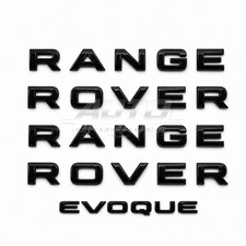 EVOQUE + 2x Range Rover Gloss Black Badge Sets + Badge | Front Rear picture