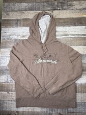Aeropostale Y2K Women's Hoodie Sweatshirt Size Large Grunge Brown Pullover Surf picture