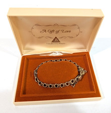 Vintage 1/20 12K Gold Filled Signed Jacoby Bender JB Double Link Bracelet 7 1/2” picture