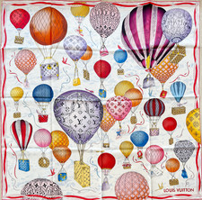 Authentic Louis Vuitton 100% Silk Scarf Up And Away Square 90 NEW With Box picture