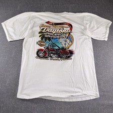 Vintage Harley-Davidson Shirt Mens Large White Daytona Beach Bike Week 2006 Tee picture