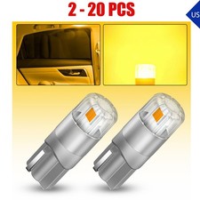2-20X T10 194 3030 Amber LED License Plate Dome Clearance Light Bulb Amber 2US2T picture