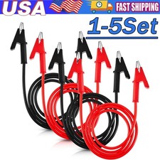 1-5X Alligator Clips Electrical Multimeter Test Leads 1500V/15A Jumper Wires Set picture