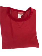 Vintage Coldwater Creek Red Cozy Velvet Trim Sweatshirt Medium New picture