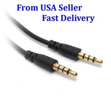 5 Pack - 3.5mm TRRS Stereo Audio Cable Male to Male 1FT (Audio + Microphone) USA picture