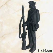 Vintage colonial soldier wall plaque picture
