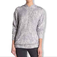 Socialite grey printed tunic hoodie medium new picture