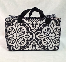 Thirty-One All In Organizer Bag Medallion Medley Black White Damask Tote NWT  picture