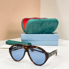Gucci GG0479S Tortoise Aviator Sunglasses Blue Lens 60-13-150 picture