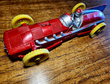 Auburn Vintage Race Car Toy Vehicle Car - Red Yellow Silver Wheels made in USA  picture