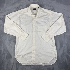 Gitman Bros Dress Shirt Mens Size 15.5 White Check Classic Fit USA Business Fit picture