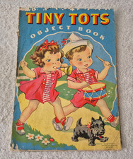 Vintage Tiny Tots Object Book Whitman 1940s Children’s Book Nursery Decor picture
