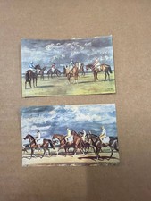Sir Alfred Munnings Horse Racing Jockeys Art Prints Lot of 2 Vintage Book Plates picture