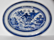 EARLY 19TH CENTURY CHINESE EXPORT CANTON PLATTER 14 3/4