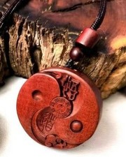 Thunderstruck Jujube Wood Wuyue Zhenxing Bagua Pendant Taoist Amulet picture