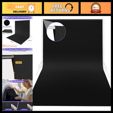 Large Black Photo Backdrop 10x20 ft, Studio Background Curtain for Photography picture