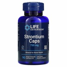 Strontium Caps 750mg 90 vegetarian capsules Life Extension picture